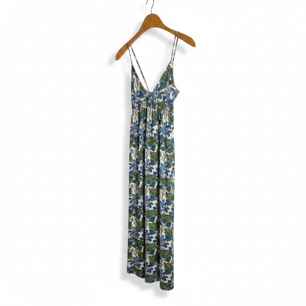 Patagonia Pataloha Womens Small Blue Green Tropical Floral Tencel Midi Dress - Picture 5 of 14